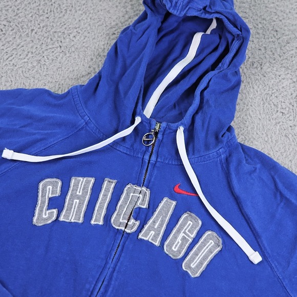 Nike Tops - Chicago Cubs Hoodie Womens Large MLB Baseball Full Zip Sweatshirt Nike Team